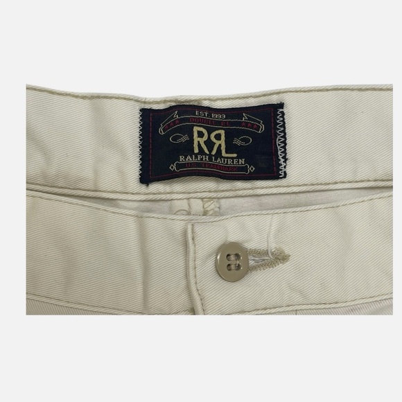 Vintage Ralph Lauren Double RL Pants 36x32 Khaki Pleated Made In USA 100% Cotton - Picture 7 of 7